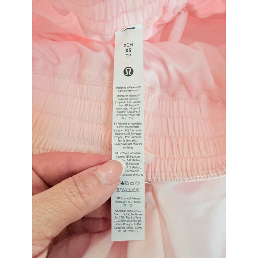 Women's Lululemon Pink Shake It Out High-Rise Run Short 2.5" XS - Picture 4 of 5